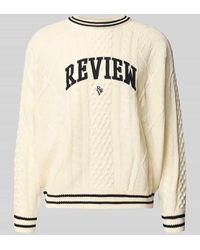 Review - Strickpullover mit Label-Stitching - Lyst