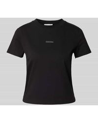 Calvin Klein - Regular Fit T-Shirt mit Label-Patch - Lyst