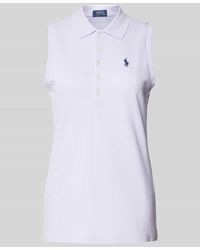 Polo Ralph Lauren - Slim Fit Poloshirt im ärmellosen Design Modell 'JULIE' - Lyst