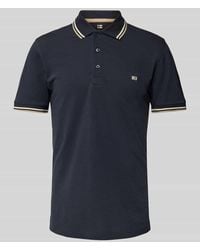 Christian Berg Men - Poloshirt mit Label-Stitching - Lyst