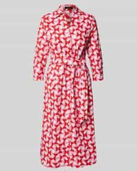 MORE&MORE - Midi-jurk Met Strikceintuur - Lyst