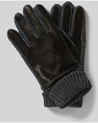 Bugatti - Handschuhe aus Leder-Textil-Mix mit Label-Detail - Lyst