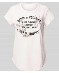 Zadig & Voltaire - T-Shirt mit Motiv-Stitching Modell 'WOOP' - Lyst