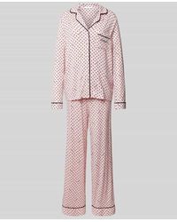 Guess - Relaxed Fit Pyjama Mit Resortkragen Modell 'Sasha' - Lyst
