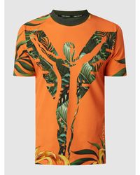 carlo colucci T-Shirt mit Allover-Muster - Orange