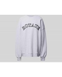 ROTATE BIRGER CHRISTENSEN - Oversized Sweatshirt mit Label-Stitching - Lyst