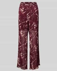 ZABAIONE - Flared Stoffen Broek Met Plissévouwen - Lyst