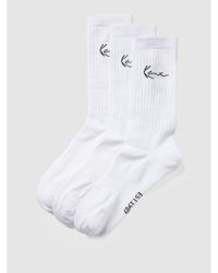 Karlkani Socken mit Brand-Schriftzug - Weiß
