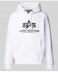 Alpha Industries - Hoodie Met Labelprint - Lyst