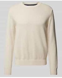 S.oliver - Regular Fit Gebreide Pullover Van Puur Katoen Met Labelstitching - Lyst
