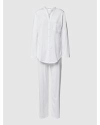 Hanro Pyjama aus Baumwolle Modell Cotton Deluxe - Weiß