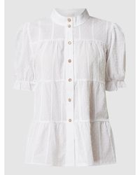 Numph Bluse aus Plumetis Modell 'Nuannemona' - Weiß