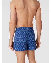Hanro Boxershort Met All-over Motief, Model 'fancy Jersey Boxer' - Blauw