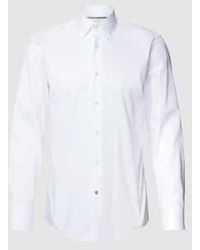 BOSS - Slim Fit Zakelijk Overhemd Met Kentkraag, Model 'Hank Kent' - Lyst