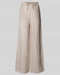 Christian Berg Women - Wide Leg Linnen Broek Met Steekzakken - Lyst