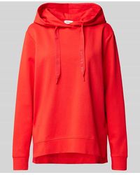 S.oliver - Relaxed Fit Hoodie Aus Baumwoll-Mix Mit Breiten Kordeln - Lyst