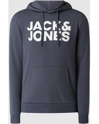 Jack & Jones Sweater in het Blauw Bespaar 11% gym en workout voor heren Hoodys Dames Kleding voor voor heren Kleding voor sport 