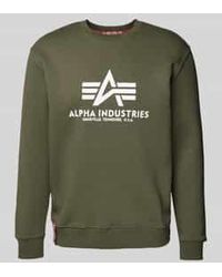 Alpha Industries - 'basic Sweater' Met Logoprint - Lyst