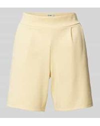 Ichi - Regular Fit Korte Broek Met Bandplooien, Model 'Kate' - Lyst