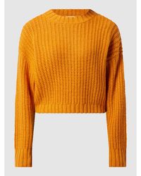 EDITED Cropped Pullover aus Wollmischung Modell 'Melanie' - Orange