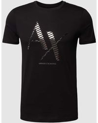 Armani Exchange - T-Shirt mit Label-Print und Rundhalsausschnitt - Lyst
