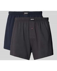 BOSS - Regular Fit Boxershorts aus Baumwoll-Mix im 2er-Pack - Lyst