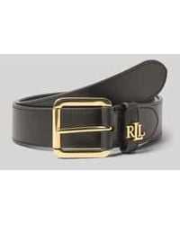 Ralph Lauren - Leren Riem Met Labelapplicatie - Lyst