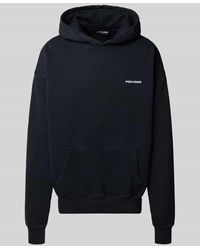 PEGADOR - Oversized Hoodie mit Logo-Stitching und Känguru-Tasche - Lyst