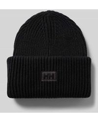 Helly Hansen - Beanie in Strick-Optik mit Logo-Patch - Lyst