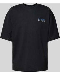 Review - T-Shirt mit Label-Print und Rundhalsausschnitt - Lyst