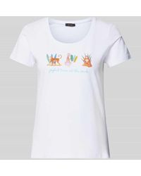 MORE&MORE - T-Shirt mit Label-Print - Lyst