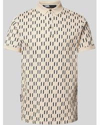 Karl Lagerfeld - Slim Fit Poloshirt Met All-over Logomotief - Lyst