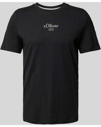 S.oliver - T-shirt Met Labelprint - Lyst