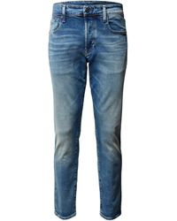 G-Star RAW Straight Tapered Fit Jeans Met Stretch, Model '3301' - Blauw