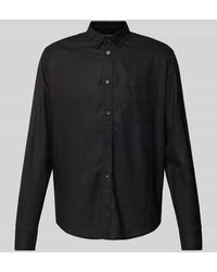 Thinking Mu - Regular Fit Freizeithemd mit Brusttasche Modell 'BLACK HEMP ANT' - Lyst