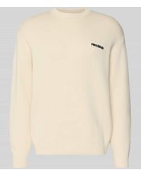 Review - Strickpullover mit Label-Stitching - Lyst