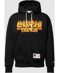 Champion - Hoodie mit Logo-Stitching - x Stranger Things - Lyst