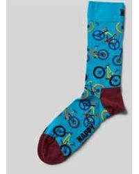 Happy Socks - Sokken Met Motiefstitching, Model 'Mountain Bike' - Lyst