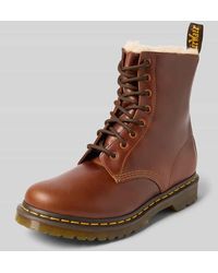 Dr. Martens - Schnürstiefel mit Logo-Patch Modell 'Serena' - Lyst
