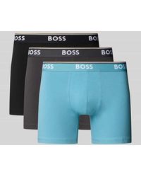 BOSS - Regular Fit Trunks aus Baumwoll-Mix im 3er-Pack - Lyst