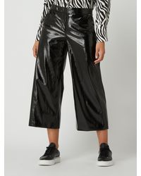 Dames Kleding voor voor Broeken pantalons en chinos voor 7/8 broeken Taifun Synthetisch Culotte In Leerlook in het Zwart 