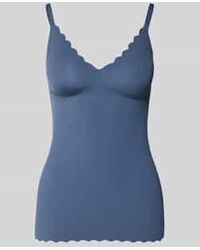 SKINY - Top Met Bandjes, V-Hals En Golvende Zoom - Lyst