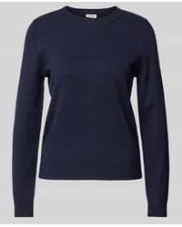 S.oliver - Regular Fit Gebreide Pullover Van Viscosemix Met Geribde Zomen - Lyst