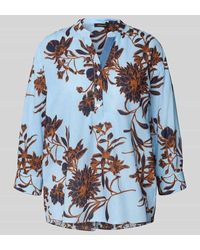 MORE&MORE - Regular Fit Bluse im Allover-Look mit 3/4-Arm - Lyst