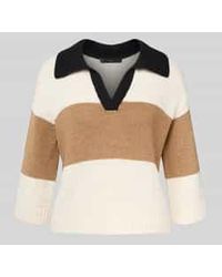 Ouí - Gebreide Pullover Met V-Hals - Lyst