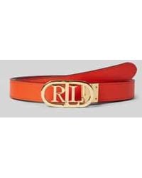 Ralph Lauren - Leren Riem Met Labelapplicatie - Lyst