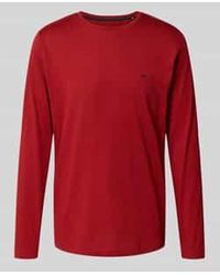Fynch-Hatton - Shirt Met Lange Mouwen En Logodetail - Lyst