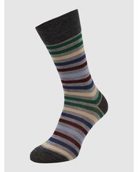 FALKE Socken aus Merinowollmischung Modell 'Tinted Stripe' - Schwarz