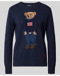Polo Ralph Lauren - Strickpullover Mit Motiv-Stitching Modell 'Bear' - Lyst