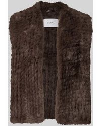 Comma, - Regular Fit Weste aus Kunstfell - Lyst